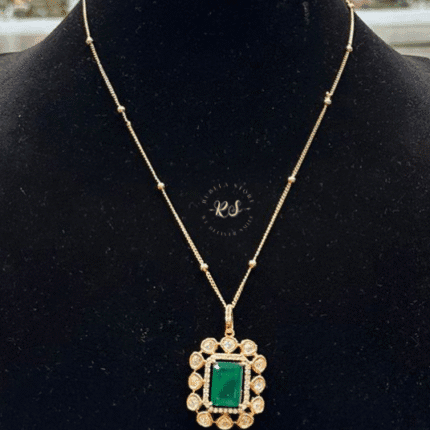 Rubela Real Look Mozonite Pendant Set – Shine Like a Star