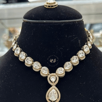 Rubela Shine Royal with the Real Look Golden Polki Kundan Set