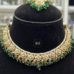 Rubela Royal Glow – Real Look Green Kundan Set by Rubela Store