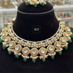 Rubela Royal Glow – Real Look Green Kundan Set by Rubela Store