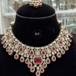 Rubela Elegant Golden Polki Kundan Rubi Set – Rubela Store