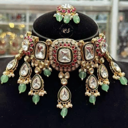 Rubela Royal Real Look Minakari Kundan Choker Set – Rubela Store