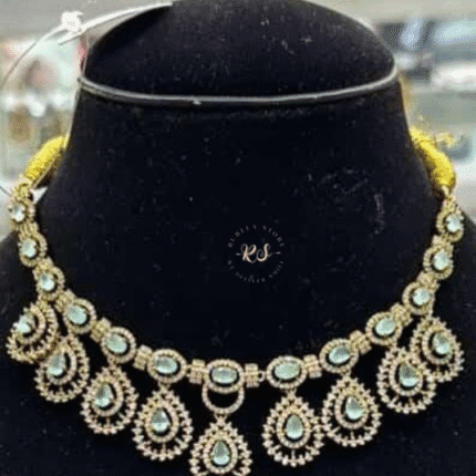Rubela Real Look Mozonite Mint Green Set – Elegant Sparkle by Rubela Store