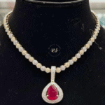 Rubela Real Look Golden Diamond Ruby Set – Shine Like Royalty with Rubela Store