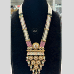 Rubela Elegant Pink Gold Look Long Mala Set – Rubela Store