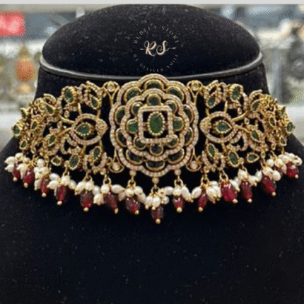 Real Look Mozonite Golden Choker Set – Royal Shine