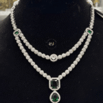 Rubela Sparkle Gracefully – Real Look Diamond Set with Green Charm