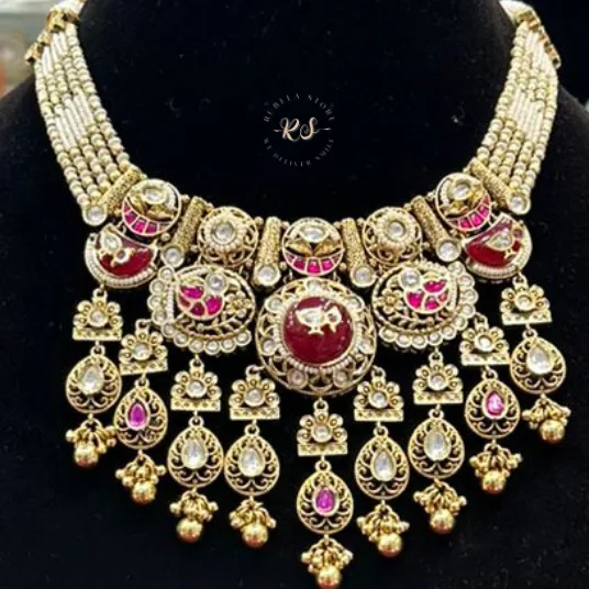 Rubela Real Look Golden Heritage Set with Ruby Colour – Shine with Royal Grace - Image 1