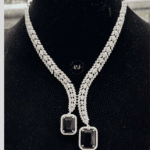 Rubela Elegant Real Look Diamond Set with Black Sparkle ✨