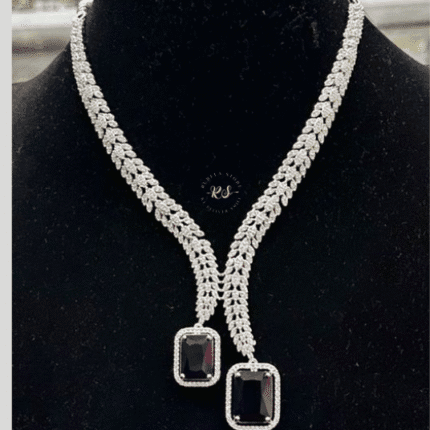 Rubela Elegant Real Look Diamond Set with Black Sparkle ✨