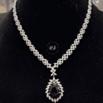 Rubela Elegant Real Look Diamond Set in Navy Blue – Rubela Store