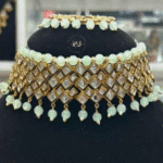 Rubela Golden Polki Mint Choker Set – Royal Shine, Modern Grace