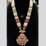 Rubela Real Look Golden Kundan Work Long Set – Royal Beauty in Every Detail