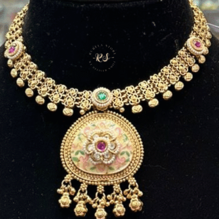 Rubela Real Look Golden Mina Kari Set – Elegant Traditional Beauty