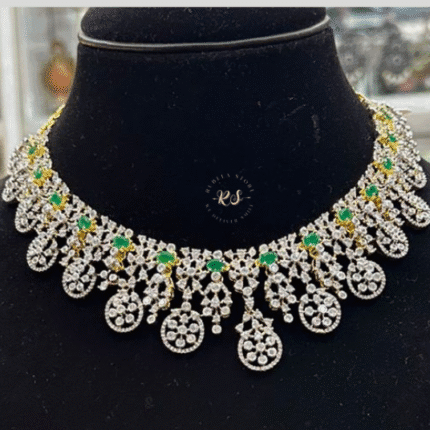 Rubela Royal Real Look Diamond Set with Green Sparkle 💚✨