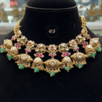 Rubela Royal Real Look Kundan Pendant Set – Green Shine
