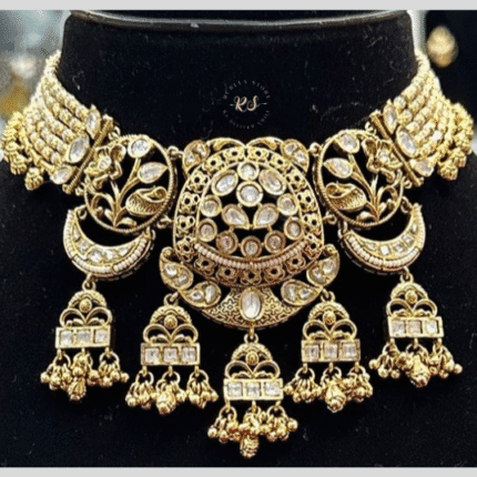 Real Look Golden Kundan Set – Shine Like Royalty