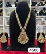 Real Look Antique Tanish Polish Pendant Set – Elegant Shine in Every Detail - Image 2