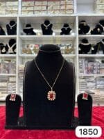 Rubela Tayani Kundan Pendant Set – Royal & Elegant - Image 2