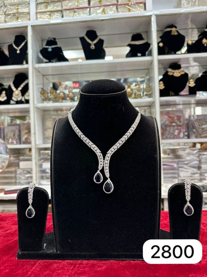 Rubela Real Look Diamond Set with Navy Blue Elegance ✨ - Image 2