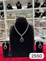 Rubela Elegant Real Look Diamond Set in Navy Blue – Rubela Store - Image 2