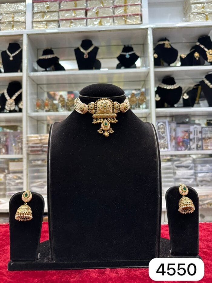 Rubela Real Look Golden Mina Kari Choker Set – Royal Shine by Rubela Store - Image 2