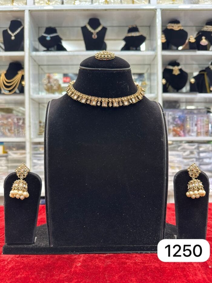 Shine Bright with the Real Look Golden Polki Set - Image 2