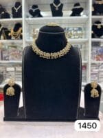 Rubela Elegant Golden Polki Set in Pink Mint – Rubela Store - Image 2