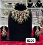Rubela Royal Real Look Mina Kari Kundan Rubi Green Set by Rubela Store - Image 2