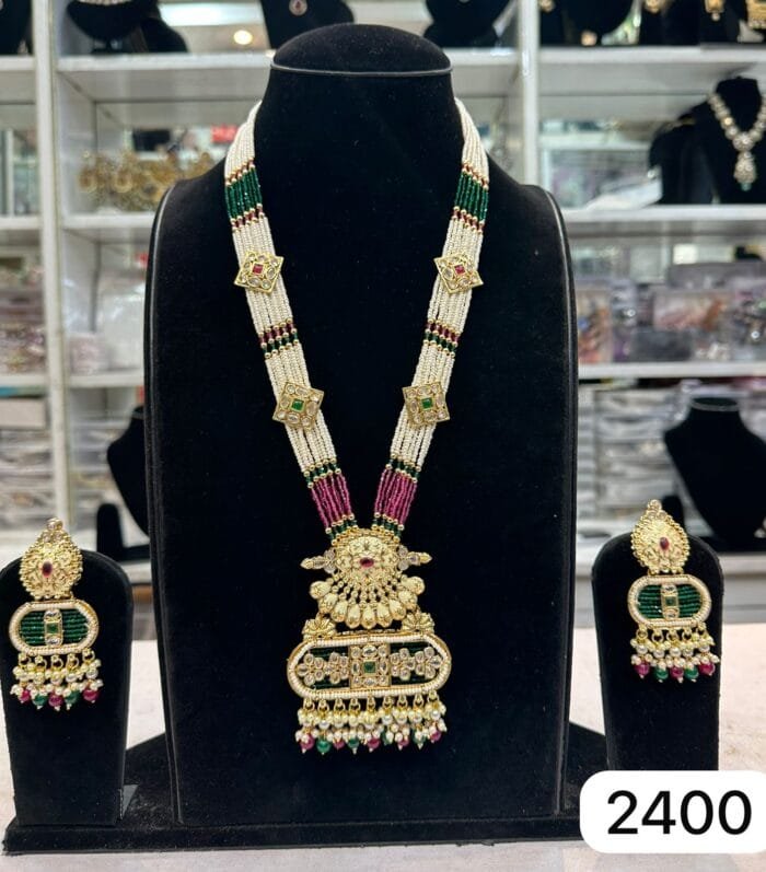 Elegant Ruby Gold Look Long Set – Rubela Store - Image 2