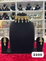 Rubela Golden Kundan Monalisa Mint Set – Shine with Royal Elegance - Image 2
