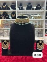 Rubela Golden Polki Mint Choker Set – Royal Shine, Modern Grace - Image 2