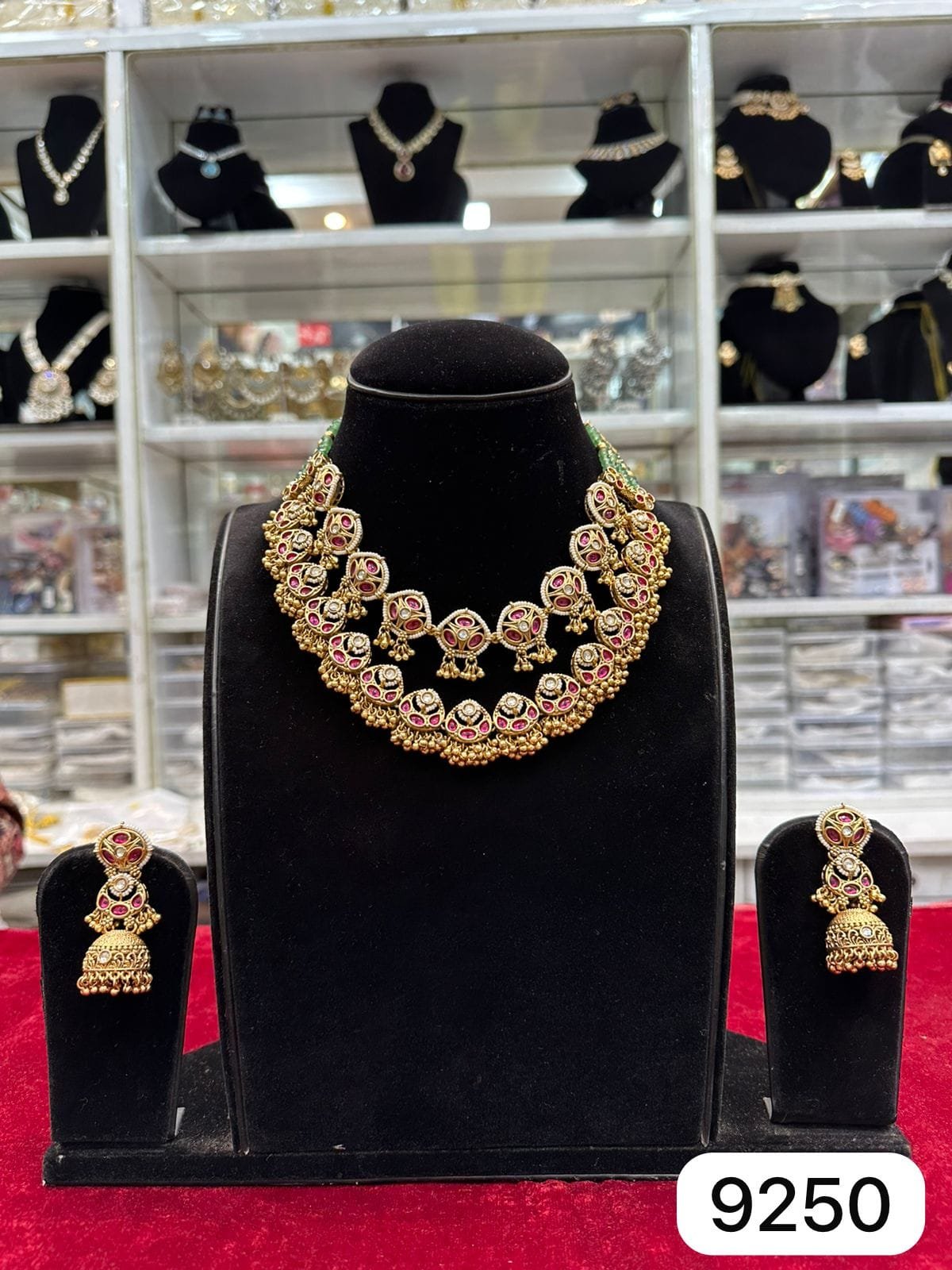WhatsApp Image 2025-10-18 at 12.32.01 PM (3) Rubela Real Look Golden Double Layer Set – Shine with Royal Elegance - Image 2