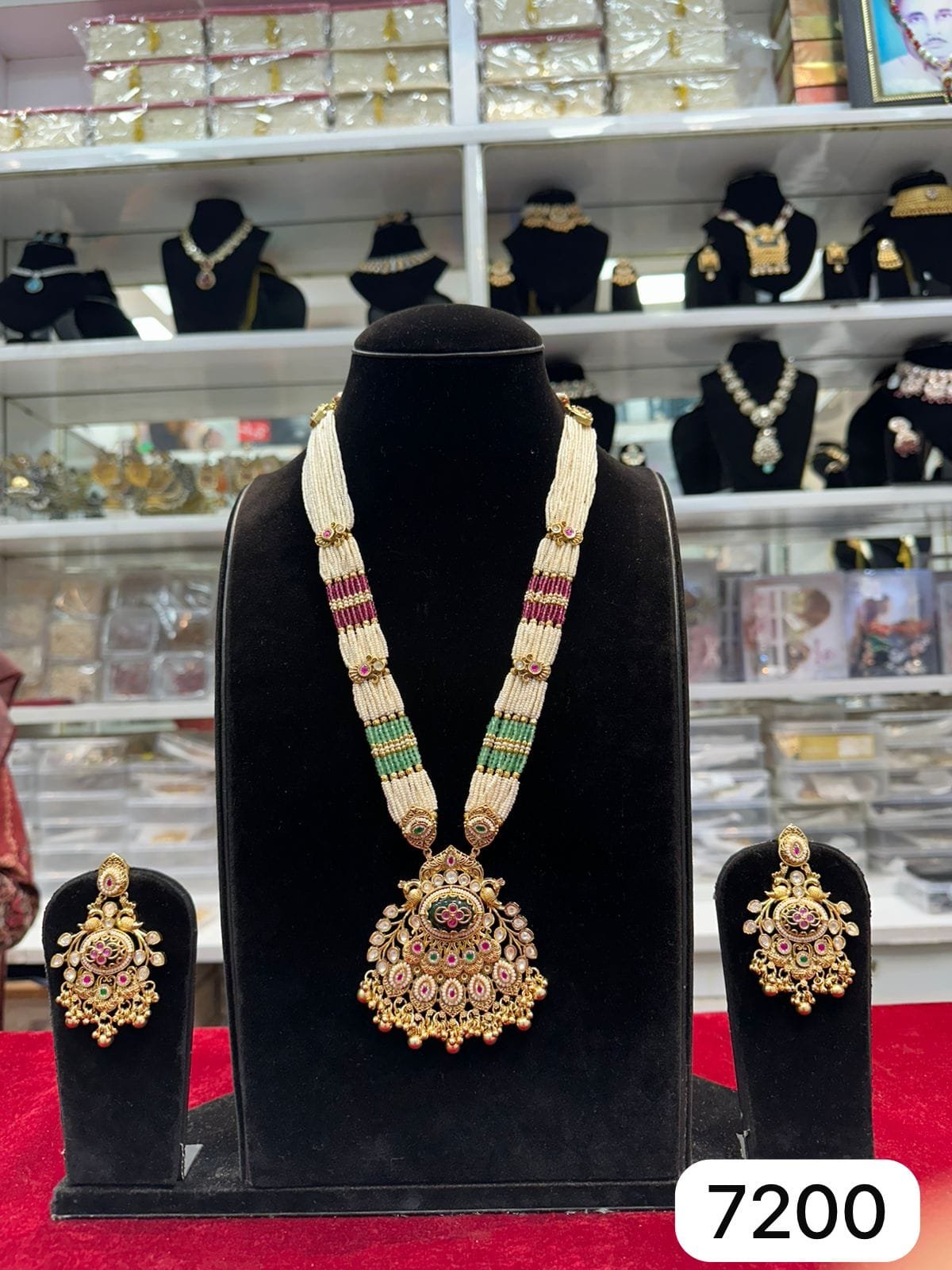 WhatsApp Image 2025-10-19 at 4.24.14 PM (2) Rubela Real Look Golden Heritage Long Set – A Touch of Royal Elegance - Image 2