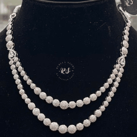 Untitled design (12) Rubela Real Look AD Silver Set – Elegant Shine for Every Look - Image 1