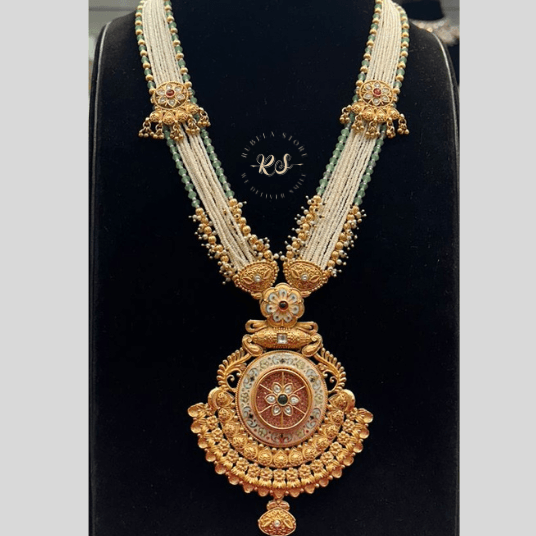 Untitled design (2) Rubela Royal Real Look Minakari Long Set – Crafted with Love and Shine - Image 1