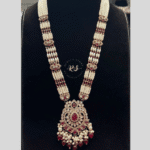 Rubela Royal Real Look Kundan Polki Antique Long Set – The Glow of Tradition