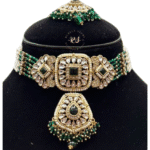 π Elegant Real Look Kundan Green Choker Set by Rubela Store