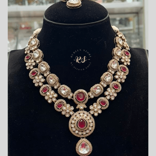 Untitled design (6) Rubela Royal Real Look Kundan Polki Set – Shine Like a Queen - Image 1