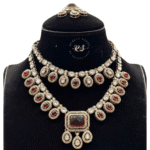 Real Look Mozonite Double Layer Set with Ruby Stone by Rubela Store