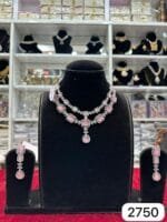 Real Look AD Silver Pink Stone Set – Elegant Radiance by Rubela Store - Image 2