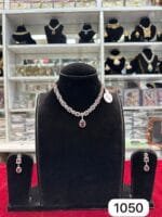 Real Look AD Silver Red Jewellery Set – Elegant Shine from Rubela Store - Image 2