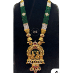 Rubela Real Look Green Moti Long Necklace Set – Premium Elegant Design - Image 2