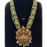 Real Look Green Moti Long Set Premium Bridal Style Jewellery