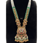 Real Look Green Moti Long Set Elegant Bridal Jewellery