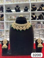 Royal Kundan Heavy Set with Green Moti by Rubela Store - Image 2