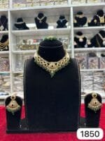 Royal Green Kundan Set for a Rich Elegant Look rubela - Image 2