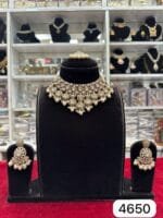Real Look Heavy Mozonite Set for Bridal and Festive Wear - Image 2