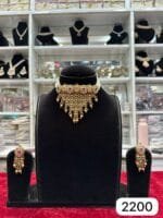 Real Look Golden Rajputi Choker Set Royal Grace - Image 2
