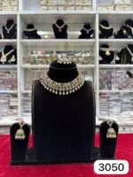 Real Look Polki Seth – Elegant Green Jewellery Set - Image 2